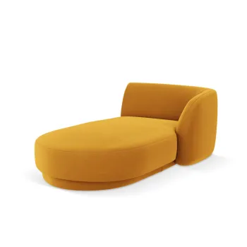 Sezlong living stanga 2 locuri, Miley, Micadoni Home, BL, 155x92x74 cm, catifea, galben imagine