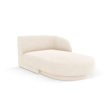 Sezlong living stanga 2 locuri, Miley, Micadoni Home, BL, 155x92x74 cm, poliester chenille, bej deschis imagine