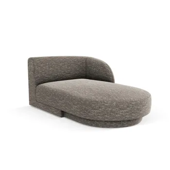 Sezlong living stanga 2 locuri, Miley, Micadoni Home, BL, 155x92x74 cm, poliester chenille, gri imagine