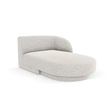 Sezlong living stanga 2 locuri, Miley, Micadoni Home, BL, 155x92x74 cm, poliester chenille, gri deschis imagine