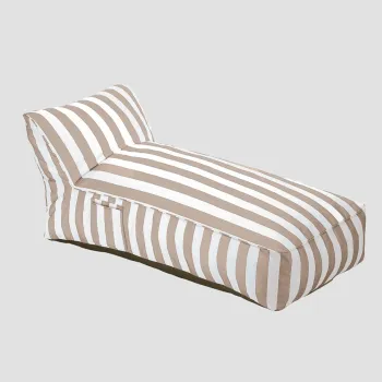 Sezlong Maris, Homla, 102x72x65 cm, poliester/spuma, alb/bej imagine