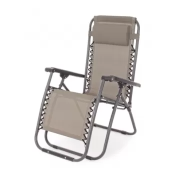 Sezlong Martin, Bizzotto, 65 x 176 x 80 cm, otel/textilena 2x1, grej imagine