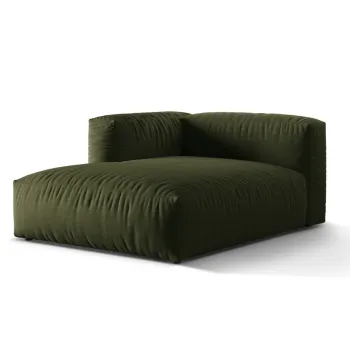 Sezlong modular living dreapta 1 loc, Martina-169, Micadoni Home, 176x123x75 cm, tesatura structurata catifelata, verde imagine