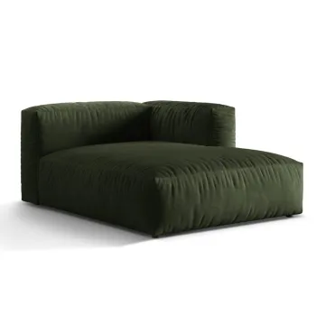 Sezlong modular living stanga 1 loc, Martina-120, Micadoni Home, 176x123x75 cm, catifea, verde imagine