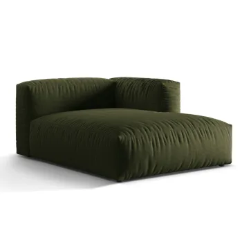 Sezlong modular living stanga 1 loc, Martina-169, Micadoni Home, 176x123x75 cm, tesatura structurata catifelata, verde imagine