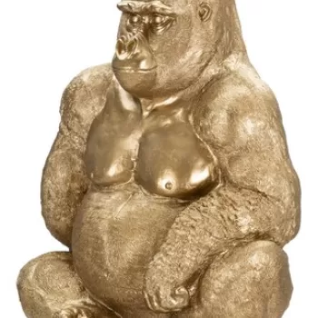 Statueta decorativa, Gorilla, Mauro Ferretti, 64 x 53 x 82 cm, polirasina, auriu imagine