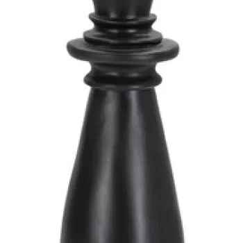 Statueta decorativa / Piesa de sah Nebun, Black Bishop, Mauro Ferretti, O12.5 x 38.5 cm, polirasina, negru/auriu imagine
