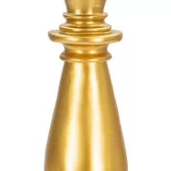 Statueta decorativa / Piesa de sah Nebun, Gold Bishop, Mauro Ferretti, O12.5 x 38.5 cm, polirasina, auriu/negru imagine