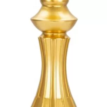 Statueta decorativa / Piesa de sah Rege, Gold King, Mauro Ferretti, O13 x 40.5 cm, polirasina, auriu/negru imagine