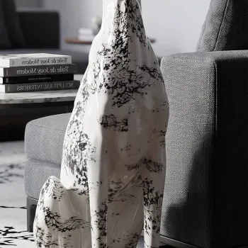 Statueta / figurina decorativa, Mauro Ferretti, Dog Shaped, 42.5x25.5x78 cm, polirasina, alb/negru imagine