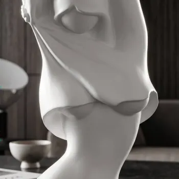 Statueta / figurina decorativa, Mauro Ferretti, Female Figure, 11x8x29.5 cm, polirasina, alb imagine