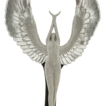 Statueta / figurina decorativa Statue, Mauro Ferretti, 26x9x48 cm, polirasina, argintiu/negru imagine