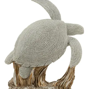Statueta / figurina decorativa Turtle Sparky, Mauro Ferretti, 19x10.5x22 cm, polirasina, argintiu imagine