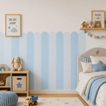 Sticker decorativ, MB-00125B, Vinil, Dimensiuni: 95 x 150 cm, Albastru imagine