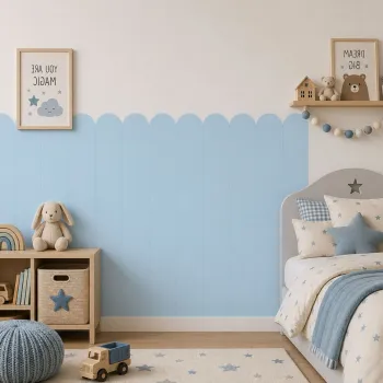 Sticker decorativ, MB-00127A, Vinil, 95 x 95 cm, Albastru imagine