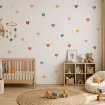 Sticker decorativ, MB-00132, Vinil, Dimensiune: 5 cm (100 de bucati), Multicolor imagine