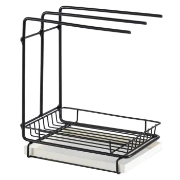 Suport bureti de bucatarie, otel carbon, 21x14,5x26cm - Zokura imagine