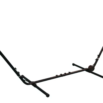 Suport hamac, Hammock, 305 - 388 x 100 x 114 - 146 cm, otel, negru imagine