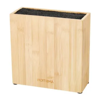 Suport pentru cutite Lord, Ambition, 22x8.5x22.5 cm, bambus/plastic, maro imagine