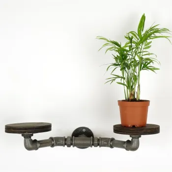 Suport pentru ghivece, BORURAF260, 41x20x8 cm, Argintiu imagine