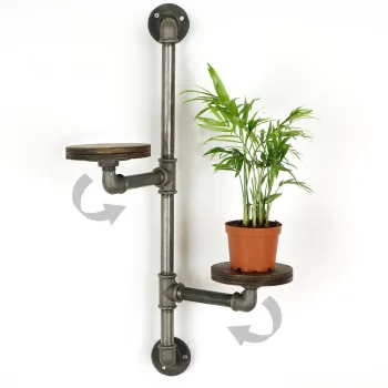 Suport pentru ghivece, BORURAF262, 60x47x15 cm, Argintiu imagine