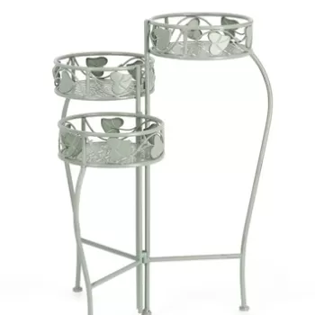 Suport pentru ghivece Harriet, Bizzotto, 22 x 65 cm, pliabil, otel, verde sage imagine