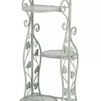 Suport pentru ghivece Harriet Round, Bizzotto, 32 x 29 x 80 cm, pliabil, otel, verde sage imagine
