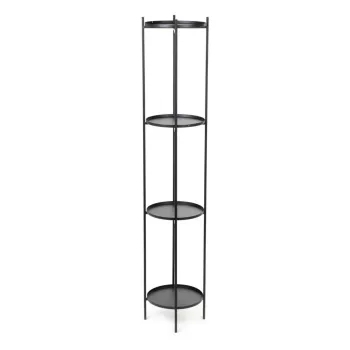 Suport pentru ghivece Roh, Homla, 25x133.5 cm, metal, negru imagine