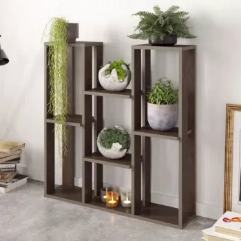 Suport pentru ghivece, Zena Home, Nevada, PAL, Nuc imagine