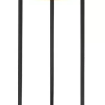 Suport pentru ghiveci Doppio Double, Mauro Ferretti, O23x80 cm, fier, negru/auriu imagine