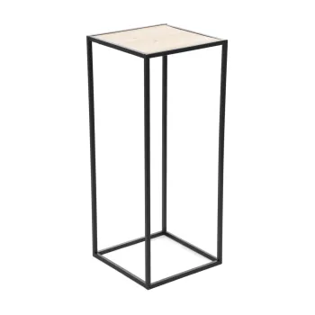 Suport pentru ghiveci Roh, Homla, 31x31x75 cm, metal, negru/natur imagine