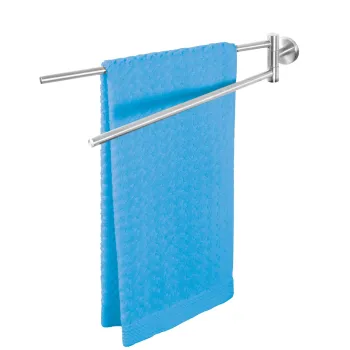 Suport pentru prosoape Bosio Matt, Wenko, 5.5x43x9 cm, inox, argintiu mat imagine
