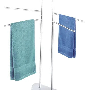 Suport pentru prosoape de baie, Wenko, Cosenza, 33 x 18 x 93.5 cm, inox, argintiu imagine