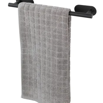 Suport pentru prosoape Orea Black, Wenko, 40x7x4.5 cm, inox, negru imagine