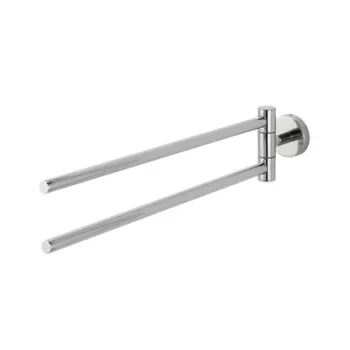 Suport pentru prosoape, Wenko, Bosio Shine, 5.5 x 43 x 9 cm, inox, gri imagine