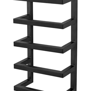 Suport pentru prosoape, Wenko, Fondiro, 24 x 12 x 42 cm, inox, negru imagine