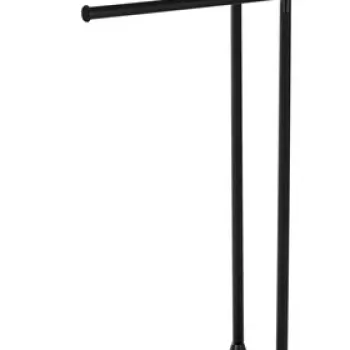 Suport pentru prosoape,Wenko, Hella, 43.5 x 78.5 x 20 cm, inox, negru imagine