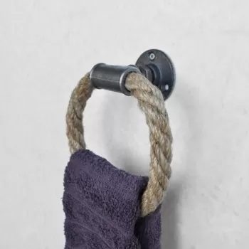 Suport pentru prosop BoruRaf097, Evila Originals, 20x10 cm, bej/negru imagine