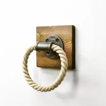 Suport pentru prosop BoruRaf099, Evila Originals, 20x10 cm, bej/negru imagine