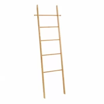 Suport pentru rufe si prosoape Ladder, Wenko, 43 x 170 cm, bambus, natur imagine