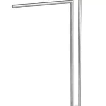 Suport prosoape de baie, Wenko, Recco, 48 x 80.5 x 20 cm, inox, gri imagine