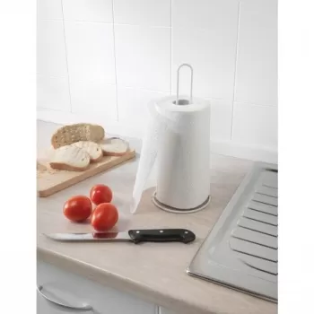 Suport prosoape de bucatarie Household, Metaltex, 32 cm, metal/invelis din plastic LDPE, alb imagine