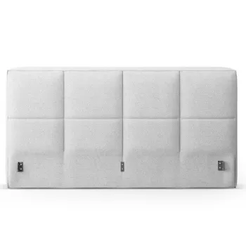 Tablie de pat 140 cm, Micadoni Home, Darren-201, tesatura structurata chenille, gri deschis melange imagine