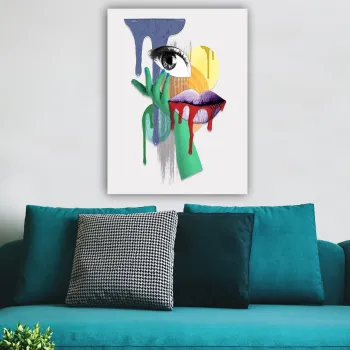 Tablou decorativ, 1087633418_70100, Cadru: 100% LEMN (grosime: 3 cm), Multicolor imagine