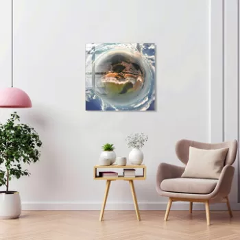 Tablou decorativ, 1111, Sticla temperata, Dimensiune: 40 x 40 cm, Multicolor imagine