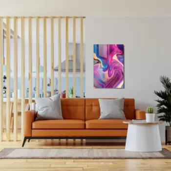 Tablou decorativ, 1125, Sticla temperata, 50 x 70 cm, Multicolor imagine