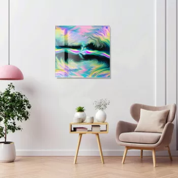 Tablou decorativ, 1128, Sticla temperata, Dimensiune: 40 x 40 cm, Multicolor imagine