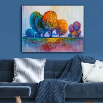 Tablou decorativ, 1128373817_70100, Cadru: 100% LEMN (grosime: 3 cm), Multicolor imagine