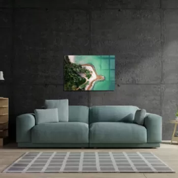 Tablou decorativ, 1165, Sticla temperata, 30 x 45 cm, Multicolor imagine