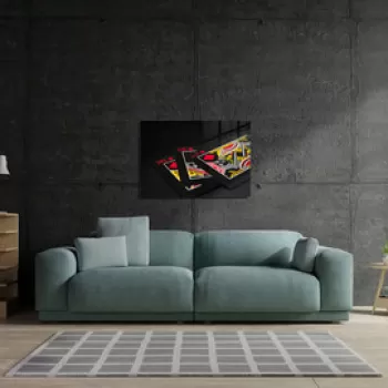 Tablou decorativ, 1188, Sticla temperata, 70 x 100 cm, Multicolor imagine